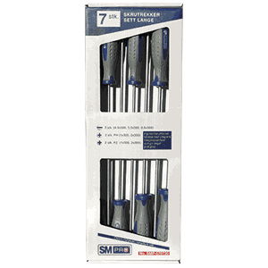 SKRUTREKKERSETT LANGE 7 STK.