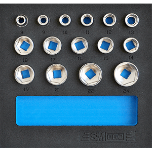 PIPESETT 3/8" EKSTRA KORTE 8 - 24MM