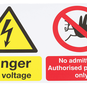 SKILT HØYSPENNING  INGEN ADGANG