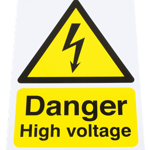SKILT - FARE HØYSPENNING
