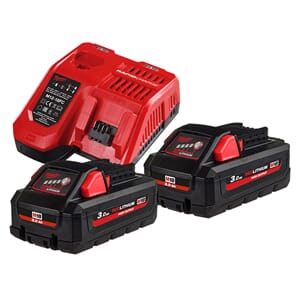 M18 HNRG-302 18 V. HIGH OUTPUT BATTERISETT 2 X 3,0Ah M/LADER