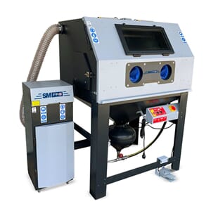 SANDBLÅSEKABINETT 900 LITER M/TRYKK-KLOKKE