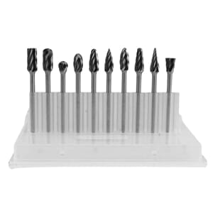 ROTERENDE FILSETT 3MM. ALU/PLAST 10 STK.