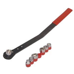 MULTIREIMNØKKEL FOR STRAMMEHJUL 8 DELER.