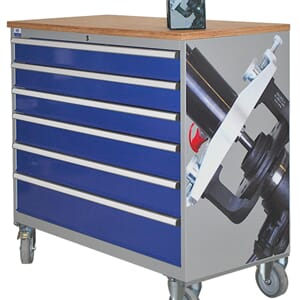 VERKTØYVOGN FOR WALLMEK - NY BRED MODELL